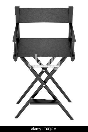 black director`s chair isolated on white background Stock Photo